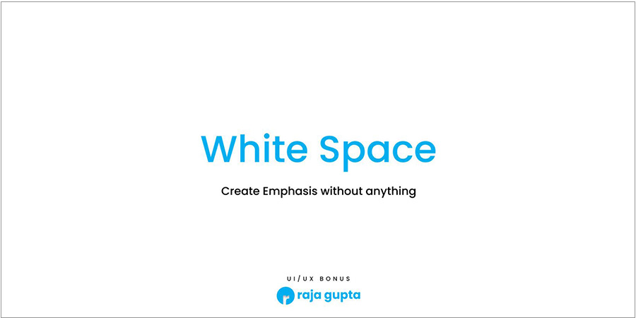white space Beispiel visuelles Design