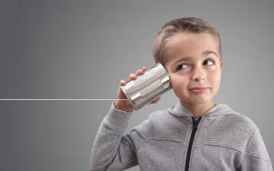 bambino telefono senza fili lattina