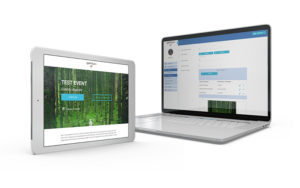 front-end e back-end della landing page di Jolie Lite su laptop e tablet